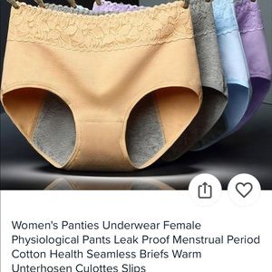 Black XL period panty. Comfortable and Classy.